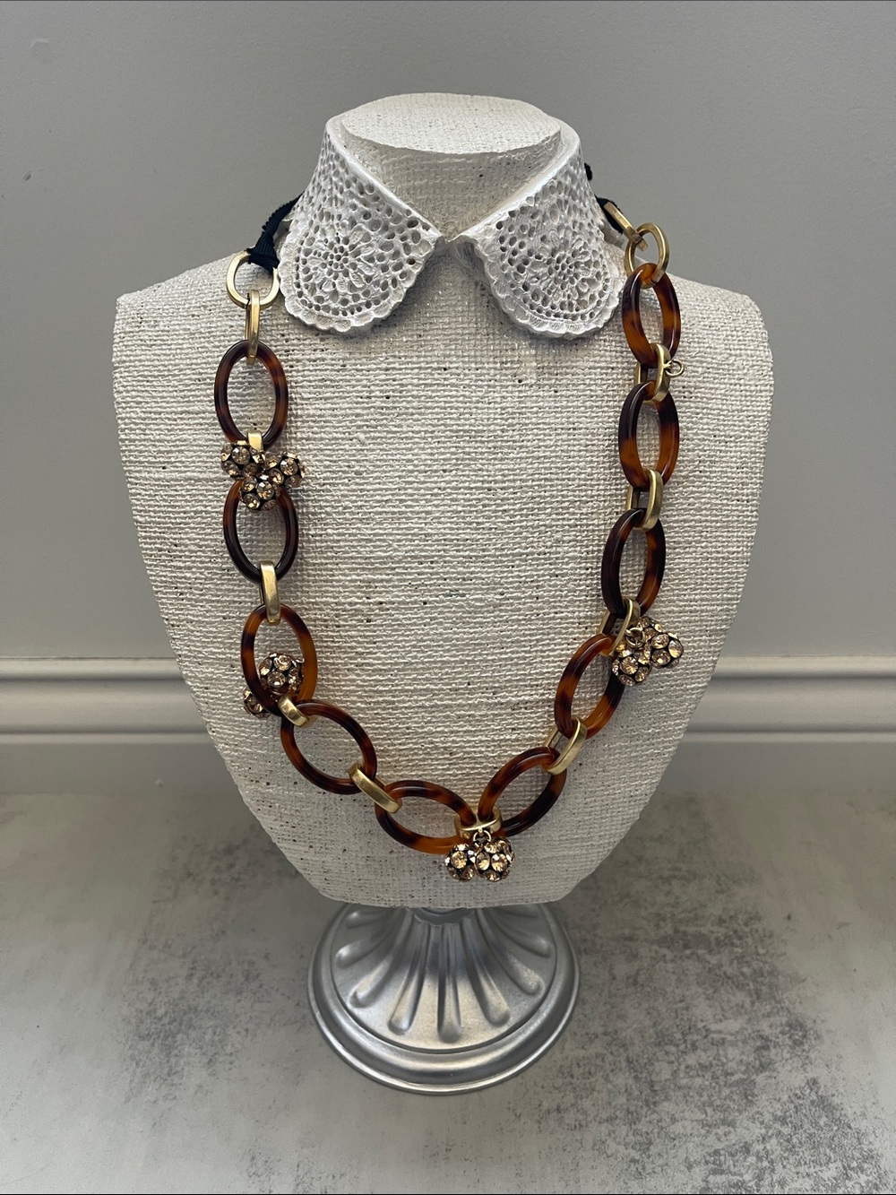 J.Crew Tortoiseshell Adjustable Link Necklace